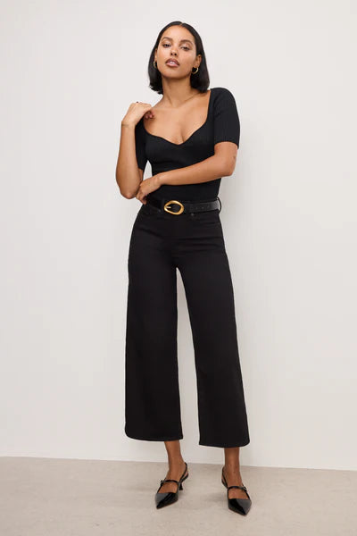 GOOD WAIST CROPPED PALAZZO NEVER FADE JEANS