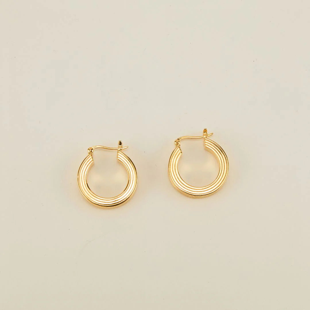 Boxy Round Hoop Earring