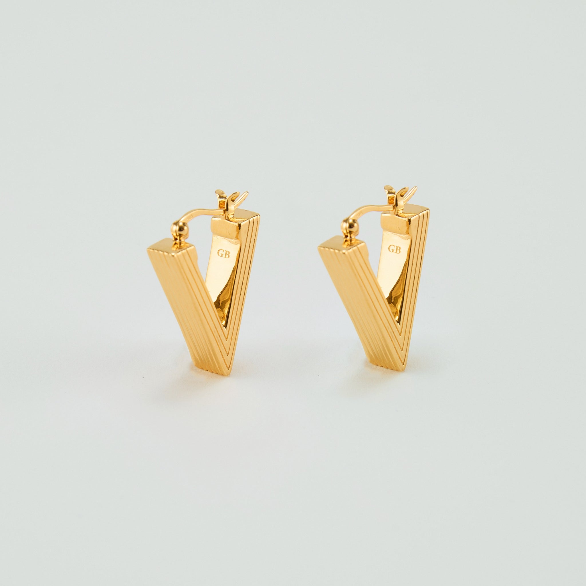 Boxy Triangle Hoop Earring